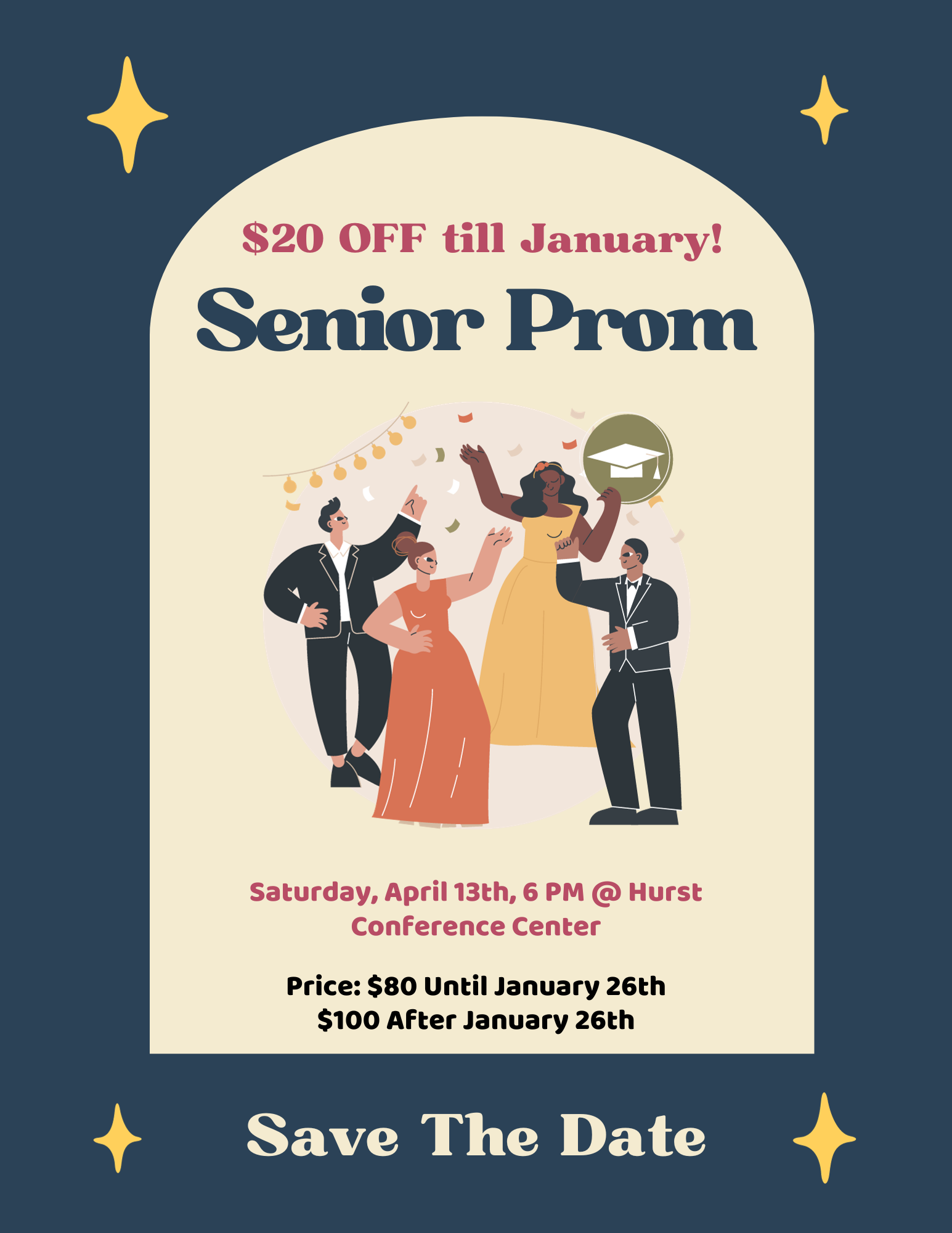Saturday, April 13th, 6 PM @ Hurst Conference Center Price: $80 until January 26th after $100 